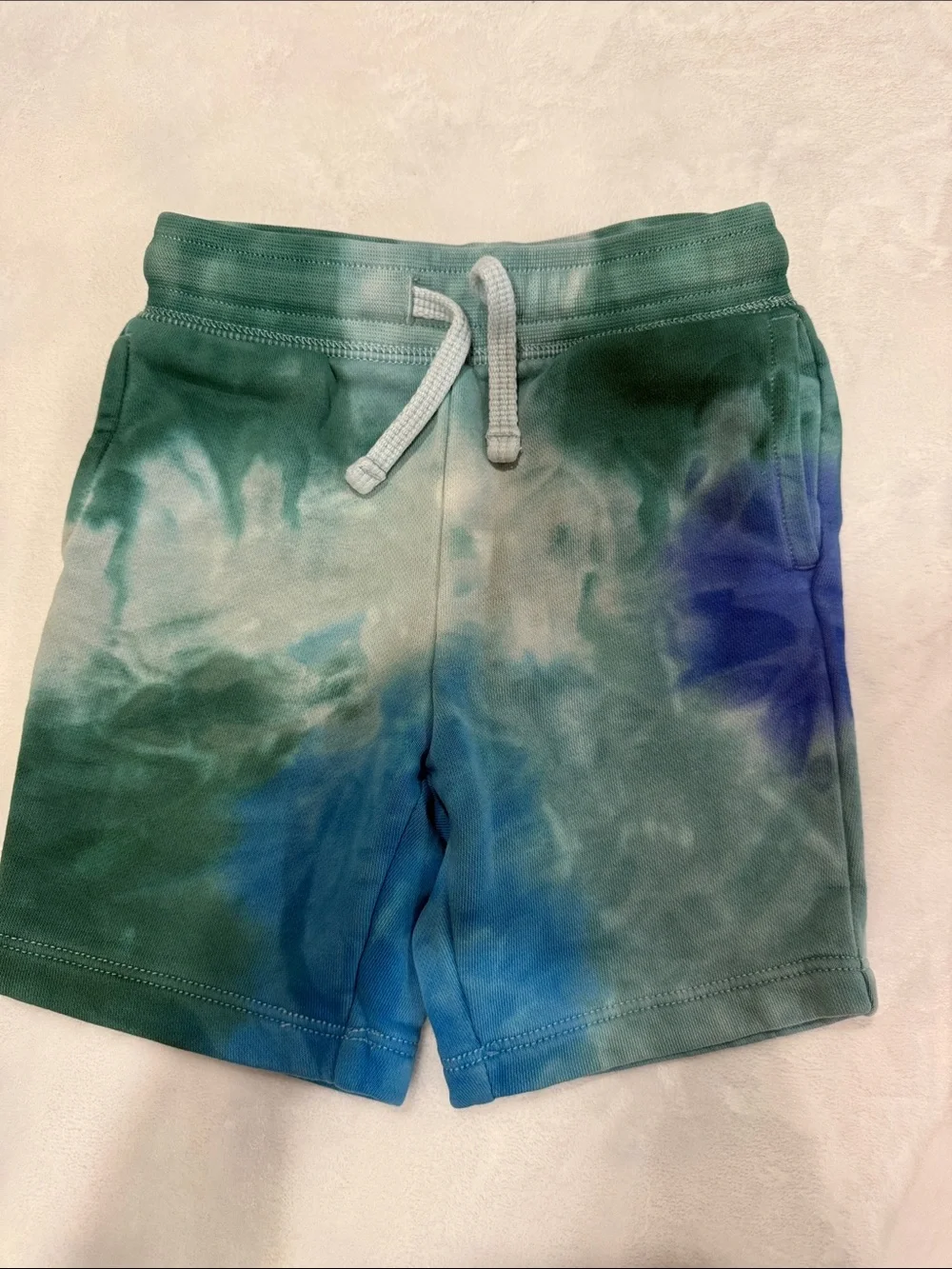 GAP Tie-Dye Green, Blue & Purple Drawstring Shorts